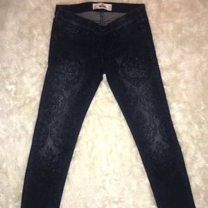Hollister corduroy flower embroidered jeans